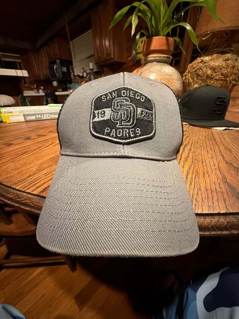 San Diego Padres 47 Leland Trucker Hat Grey Black Adjustable Cap